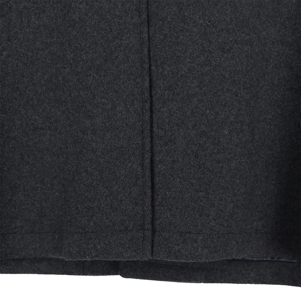 Michael Kors Mens Slim Fit Overcoat 46R Charcoal Grey Solid Stretch Wool Blend
